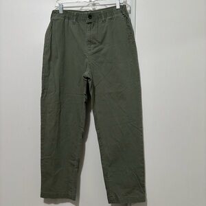 Gap Women's S Olive Green Relaxed Tapered Chino Twill Pants Size Small